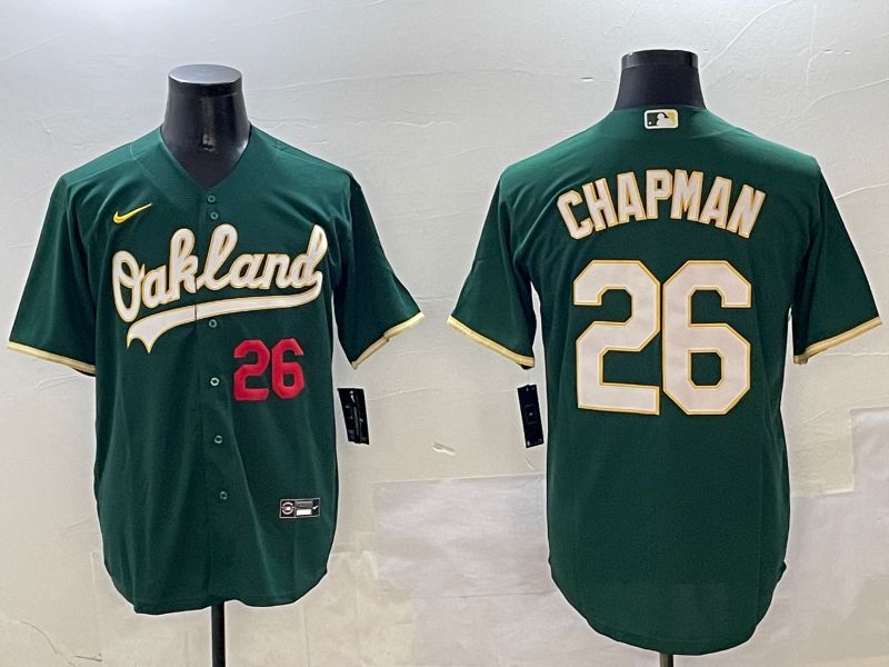 Men Oakland Athletics #26 Chapman Green Game 2025 Nike MLB Jersey style 4->oakland athletics->MLB Jersey